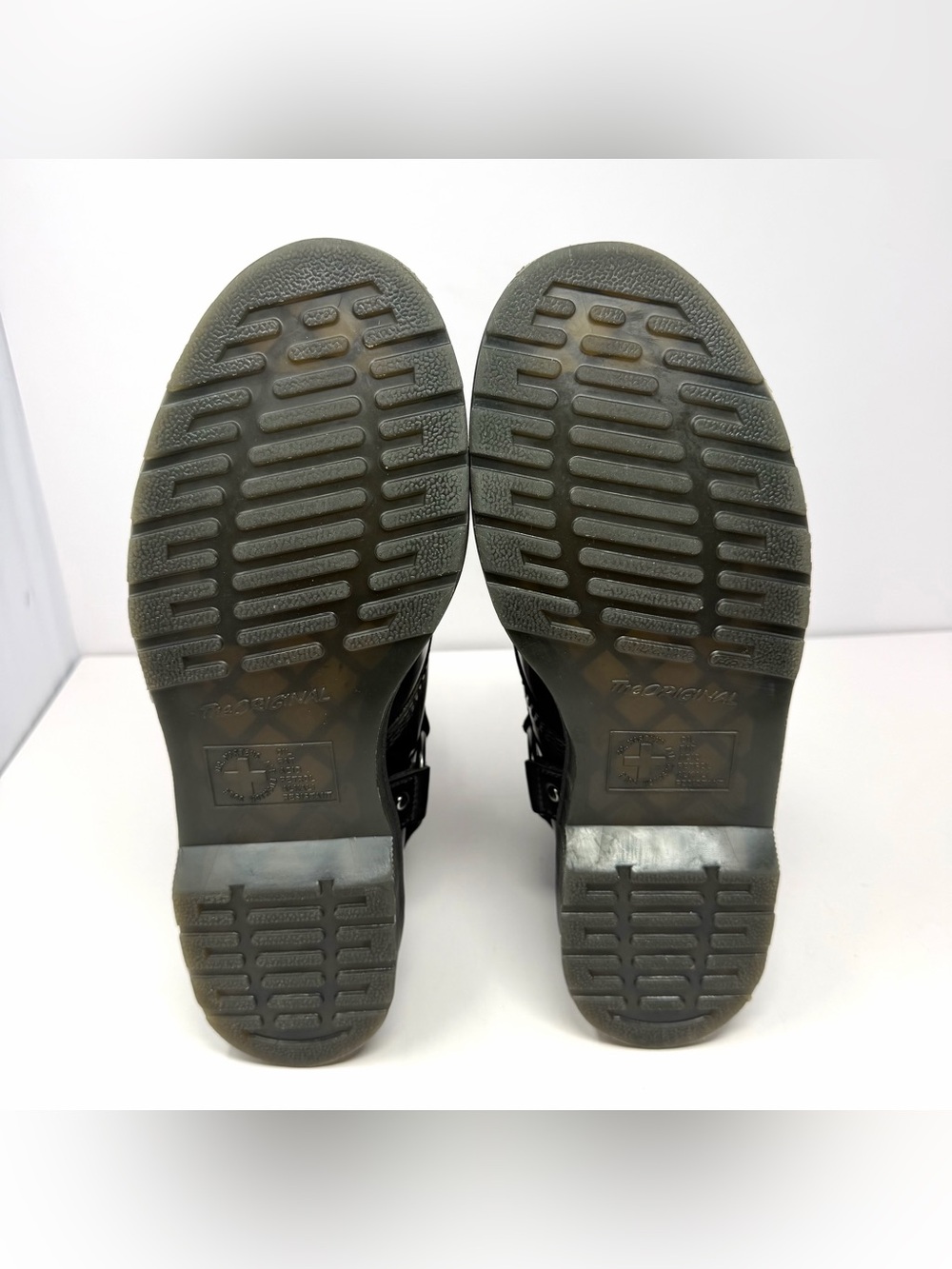 Dr Doc Martens Men’s 1460 Harness Combat Boots Sz 11 Black Polished Leather EUC - Picture 7 of 10